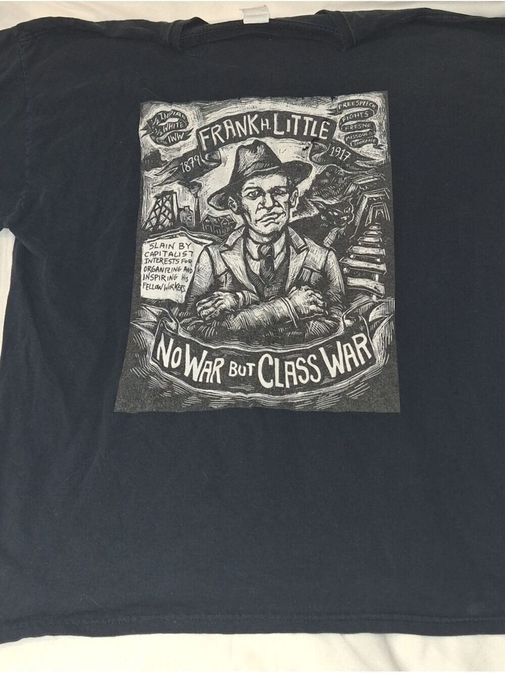Frank Little Graphic Shirt Black Men's XXL